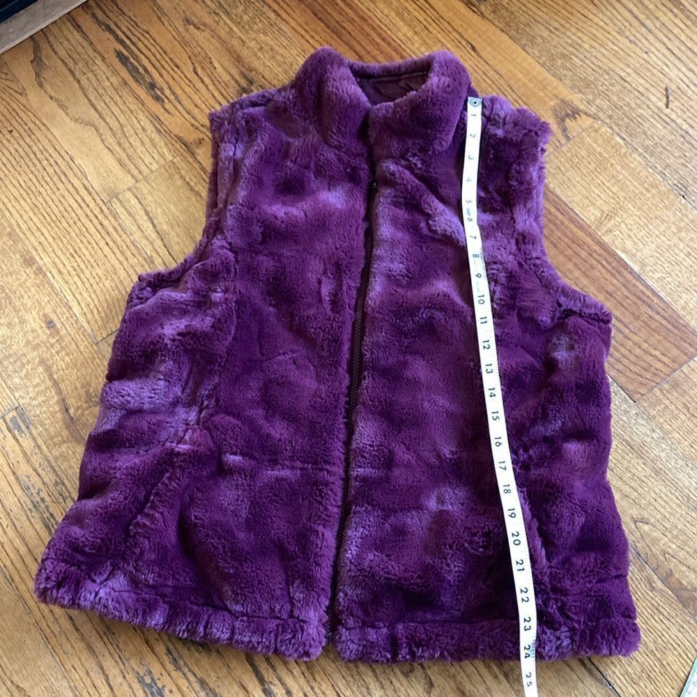Original Nicole Miller Reversible Faux Fur Puffer Full Zip Vest Women’s M EUC - Picture 12 of 12